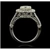 Image 3 : 14KT White Gold 1.52 ctw I-1/Very Light Yellow Diamond Ring