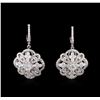 Image 1 : 2.73 ctw Diamond Dangle Earrings - 14KT White Gold