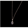 Image 3 : 14KT Rose Gold 1.99 ctw Tanzanite and Diamond Pendant With Chain