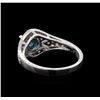Image 3 : 1.12 ctw Blue Diamond Ring - 18KT White Gold