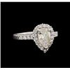 Image 1 : 1.69 ctw Diamond Ring - 18KT White Gold