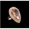 Image 1 : 22.88 ctw Morganite and Diamond Ring - 14KT Rose Gold