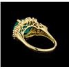 Image 3 : 5.15 ctw Apatite and Diamond Ring - 14KT Yellow Gold