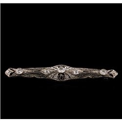 Platinum 1.70 ctw Diamond Brooch