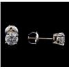 Image 2 : 1.04 ctw Diamond Stud Earrings - 14KT White Gold