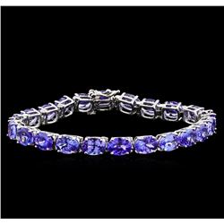 26.68 ctw Tanzanite Bracelet - 14KT White Gold