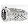 Image 5 : Rolex Stainless Steel Black Index Pyramid Diamond DateJust Men's Watch