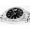 Image 6 : Rolex Stainless Steel Black Index Pyramid Diamond DateJust Men's Watch