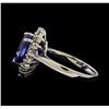 Image 3 : 4.07 ctw Tanzanite and Diamond Ring - 14KT White Gold