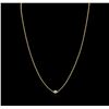 Image 2 : 14KT Yellow Gold 0.25 ctw Diamond Solitaire Necklace