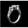 Image 3 : 18KT White Gold 1.07 ctw Diamond Ring