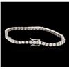 Image 2 : 14KT White Gold 5.04 ctw Diamond Tennis Bracelet