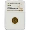 Image 1 : 1913-B NGC AU58 Switzerland 10F Gold Coin