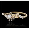 Image 4 : 14KT Yellow Gold 0.69 ctw Diamond Wedding Set