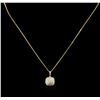 Image 2 : 0.50 ctw Diamond Pendant With Chain - 14KT Yellow Gold