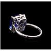 Image 3 : 14KT White Gold 6.80 ctw Tanzanite and Diamond Ring