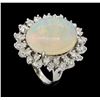 Image 4 : 12.57 ctw Opal and Diamond Ring - 14KT White Gold