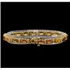 Image 2 : 14KT Yellow Gold 15.58 ctw Multicolor Sapphire and Diamond Bracelet