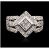 Image 2 : 18KT White Gold 1.00 ctw Diamond Ring