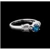 Image 1 : 1.12 ctw Blue Diamond Ring - Platinum