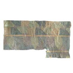 SECTION OF CAMOUFLAGE WING FABRIC REMOVED FROM A WWI GERMAN HALBERSTADT CL-IV AIRCRAFT