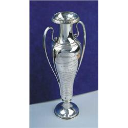 LARGE STERLING LOVING CUP PRESENTED BY THE GOVERNMENT OF CHINA TO TRANSCONTINENTAL & WESTERN AIRLINE