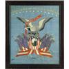 Image 1 : WONDERFUL SILK EMBROIDERED EAGLE NAVAL MEMORY.  