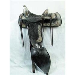 SPECTACULAR KEYSTON BROTHERS SILVER PARADE SADDLE SET