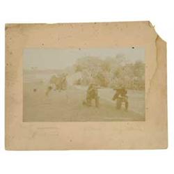 PHOTOGRAPH OF TWO COLORADO COWBOYS IN SHOOTING POSITION