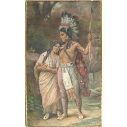 LARGE VICTORIAN INDIAN PAINTING