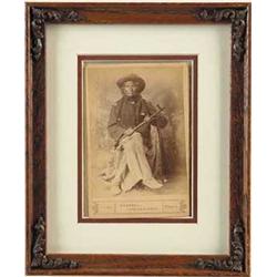 FRAMED CABINET CARD PHOTOGRAPH OF LAME BEAR