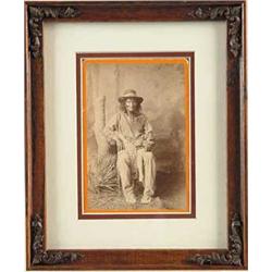 FRAMED CABINET CARD PHOTOGRAPH OF GERONIMO