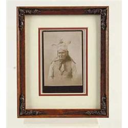 FRAMED CABINET CARD PHOTO OF GERONIMO