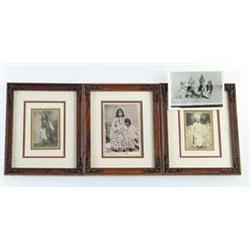 LOT OF 4 IMAGES OF GERONIMO, HIS FAMILY AND BRAVES