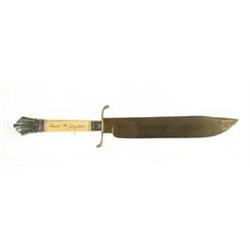 INSCRIBED BOWIE KNIFE
