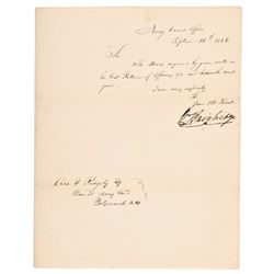 1826 Navy Letter Signed by William Bainbridge, U.S. Commodore during War of 1812