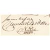 Image 5 : CLEMENT BIDDLE Partially Printed Document Thrice Signed