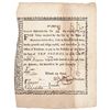 Image 1 : 1777-Dated Revolutionary War Document BOUNTY NOTE Massachusetts Fiscal Paper, VF