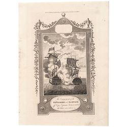 Naval Print, 1781: Centurion and Acapulco