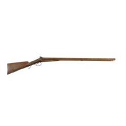 EDWIN HUNT DOUBLE BARREL PERCUSSION SHOTGUN