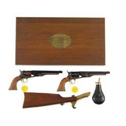 PAIR OF COLT 2ND GENERATION 1860 ARMY CAVALRY COMMEMORATIVE REVOLVERS