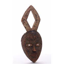Antique African wood mask, Republic of Congo.