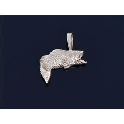 14k Gold Fish Pendant.  Weight: 0.125oz Gold T