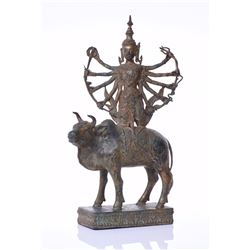 Gold Gilt Bronze Buddha. The Ten Armed Buddha