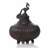 Image 1 : Mughal India Bronze Inkwell. A Peacock Sits On