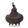 Image 2 : Mughal India Bronze Inkwell. A Peacock Sits On