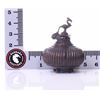 Image 6 : Mughal India Bronze Inkwell. A Peacock Sits On