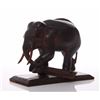 Image 8 : Antique wood carved Elephant lifting a log, In