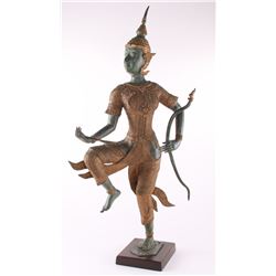 Thai/Balinese Mythical Archer parcel gilt acce