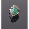 Image 1 : Old Pawn Green Turquoise Sterling Silver Ring.